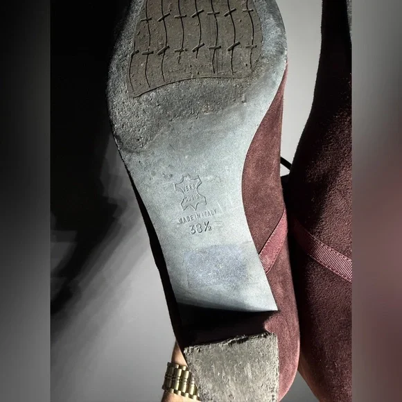 Thierry Rabotin Brown Suede Heeled Mary Jane’s Size EU 38.5 - Picture 4 of 7